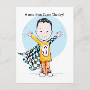 Super Duper Boy-postkaart Briefkaart