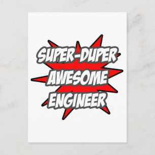 Super Duper Geweldige Engineer Briefkaart