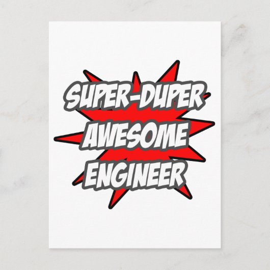 Super Duper Geweldige Engineer Briefkaart (Voorkant)