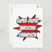 Super duper Geweldige kleinzoon Briefkaart (Voorkant / Achterkant)