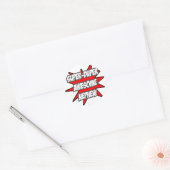 Super duper Geweldige neefje Ronde Sticker (Envelop)