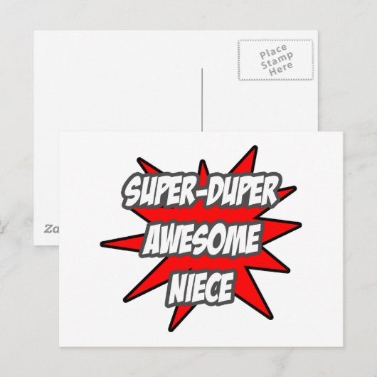 Super duper Geweldige nichtje Briefkaart (Voorkant / Achterkant)