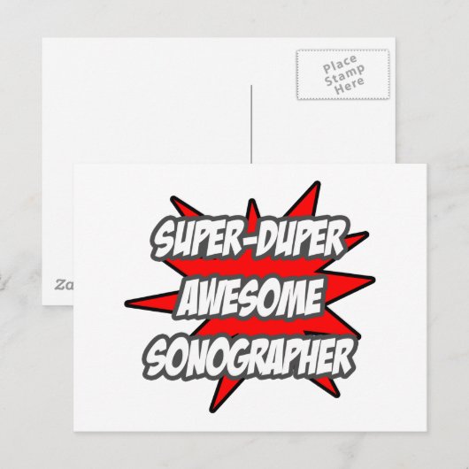 Super Duper Geweldige Sonographer Briefkaart (Voorkant / Achterkant)