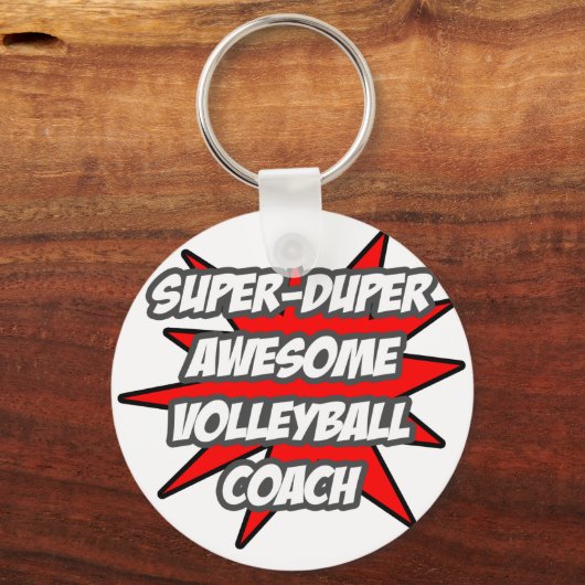Super Duper Geweldige volleybalcoach Sleutelhanger (Voorkant)