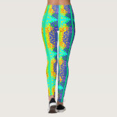 Super duper lichtblauw geel minuscuul patterend leggings (Achterkant)