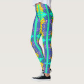 Super duper lichtblauw geel minuscuul patterend leggings (Links)