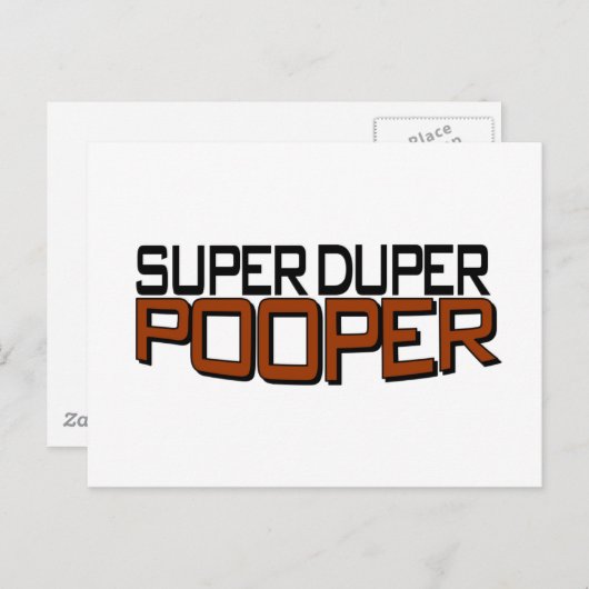 Super Duper Pooper Briefkaart (Voorkant / Achterkant)