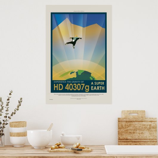 Super Earth Tour - Retro NASA-reisposter Poster (Keuken)