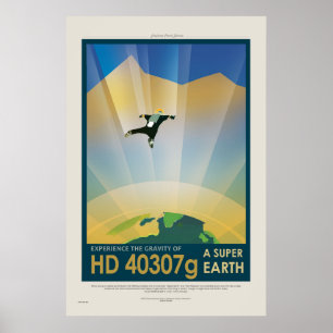 Super Earth Tour - Retro NASA-reisposter Poster