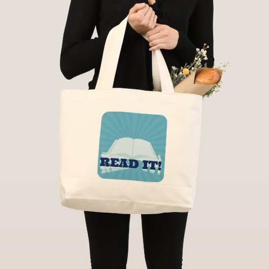 Super Easy Instant Book Promotion Grote Tote Bag (Voorkant (product))