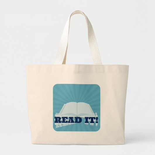 Super Easy Instant Book Promotion Grote Tote Bag (Voorkant)