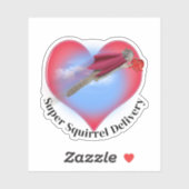 Super Eekhoorn Bezorging Valentijnsdag Sticker (Vel)