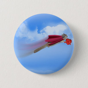 Super eekhoorn levering met Valentijn Snoep Ronde Button 5,7 Cm