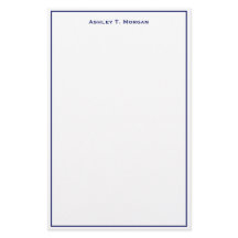 Super Eenvoud Blauw Wit Gepersonaliseerd