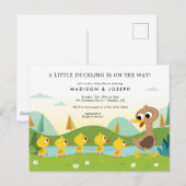 Super eenvoudig | 5 kleine eenden Baby shower Briefkaart (Voorkant / Achterkant)
