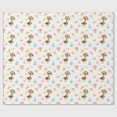 Super eenvoudig | 5 kleine eenden meisje Baby show Cadeaupapier (Vlak)