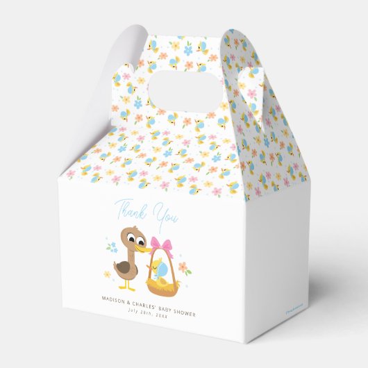 Super eenvoudig | 5 Little Ducks Boy Baby shower Bedankdoosjes (Voorkant Zijde)