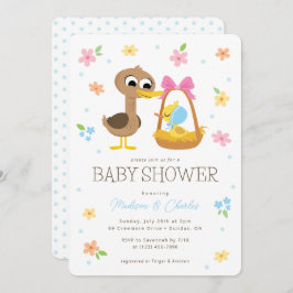 Super eenvoudig | 5 Little Ducks Boy Baby shower Kaart
