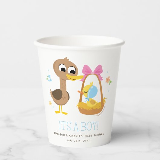 Super eenvoudig | 5 Little Ducks Boy Baby shower Papieren Bekers (Voorkant)