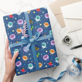 Super eenvoudig | Bumble Nums Space Verjaardag Cadeaupapier