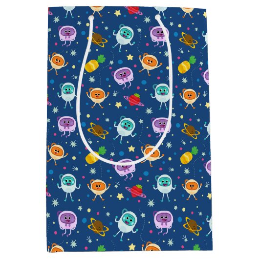 Super eenvoudig | Bumble Nums Space Verjaardag Medium Cadeauzakje (Voorkant)