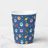 Super eenvoudig | Bumble Nums Space Verjaardag Papieren Bekers (Links)