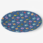 Super eenvoudig | Bumble Nums Space Verjaardag Papieren Bordje (Gekanteld)