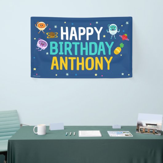 Super eenvoudig | Bumble Nums Space Verjaardag Spandoek (Beurs)