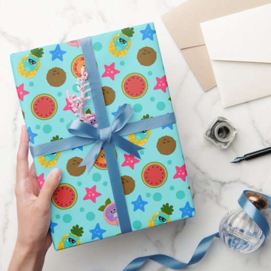 Super eenvoudig | Bumble Nums Summer Birthday Cadeaupapier (Geschenken)