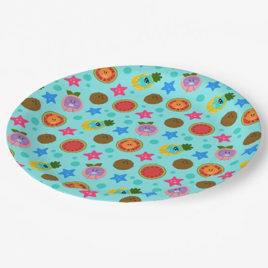 Super eenvoudig | Bumble Nums Summer Birthday Papieren Bordje (Gekanteld)