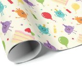 Super eenvoudig | Bumble Nums Verjaardagstaart Pat Cadeaupapier (Rol Hoek)