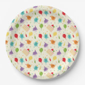 Super eenvoudig | Bumble Nums Verjaardagstaart Pat Papieren Bordje (Voorkant)