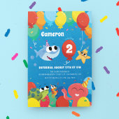 Super eenvoudig | Finny de verjaardag van de haaie Kaart