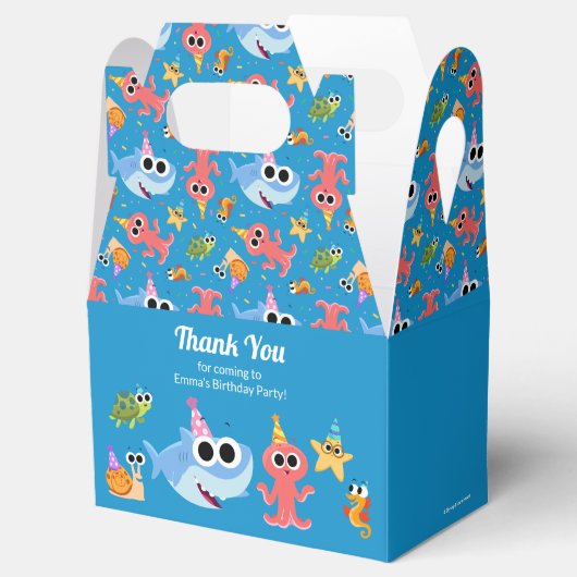 Super eenvoudig | Finny the Shark Confetti Verjaar Bedankdoosjes (Geopend)