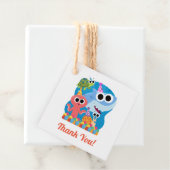 Super eenvoudig | Finny the Shark Confetti Verjaar Bedankjes Labels (In situ)