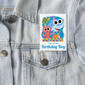 Super eenvoudig | Finny the Shark Confetti Verjaar Button (Insitu)