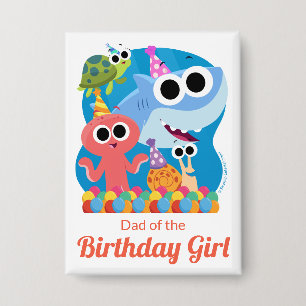 Super eenvoudig   Finny the Shark Confetti Verjaar Button