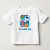 Super eenvoudig | Finny the Shark Confetti Verjaar Kinder Shirts (Voorkant)