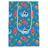 Super eenvoudig | Finny the Shark Confetti Verjaar Medium Cadeauzakje (Achterkant)