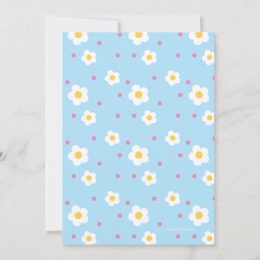 Super eenvoudig | Noodle & Pals Blauwe Bloemen Ver Bedankkaart (Achterkant)