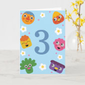 Super eenvoudig | Noodle & Pals Blauwe Bloemen Ver Kaart (Gele Bloem)