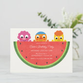 Super eenvoudig | Noodle & Pals Watermelon Party Kaart (Staand voorkant)