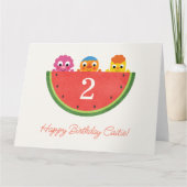 Super eenvoudig | Noodle & Pals Watermelon Party Kaart (Voorkant)