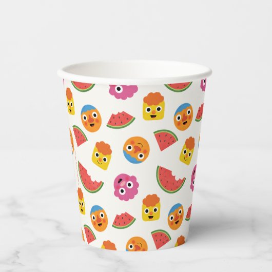 Super eenvoudig | Noodle & Pals Watermelon Party Papieren Bekers (Voorkant)
