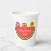 Super eenvoudig | Noodle & Pals Watermelon Party Papieren Bekers (Voorkant)