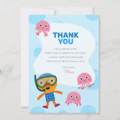 Super eenvoudig | Noodle & Pals Zwemfeest Bedankkaart (Voorkant)