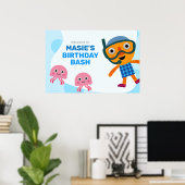 Super eenvoudig | Noodle & Pals Zwemfeest Poster (Thuiskantoor)