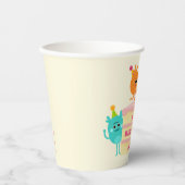 Super eenvoudig | Nums Space verjaardagstaart Papieren Bekers (Voorkant)