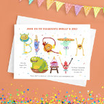 Super eenvoudig | Verjaardag van Rhymington Kaart<br><div class="desc">Maak van je kleintje een lyrisch feest met deze Super Simple Rhymington verjaardagsuitnodiging! Met levendige, vriendelijke personages en een speels ontwerp zet deze uitnodiging de toon voor een leuk en muzikaal feest. Pas het aan met uw feestgegevens om een uitnodiging te creëer die net zo uniek is als uw feest....</div>