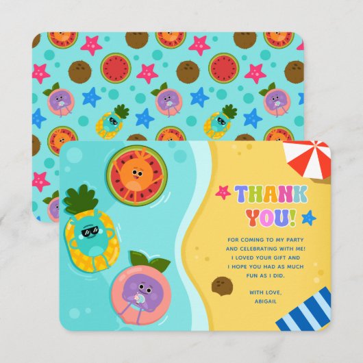 Super eenvoudige Bumble Numbs Summer Birthday Bedankkaart (Voorkant / Achterkant)